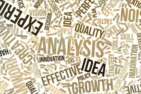 Analysis, business conceptual word cloud for for design wallpaper, texture or background, grunge & rough